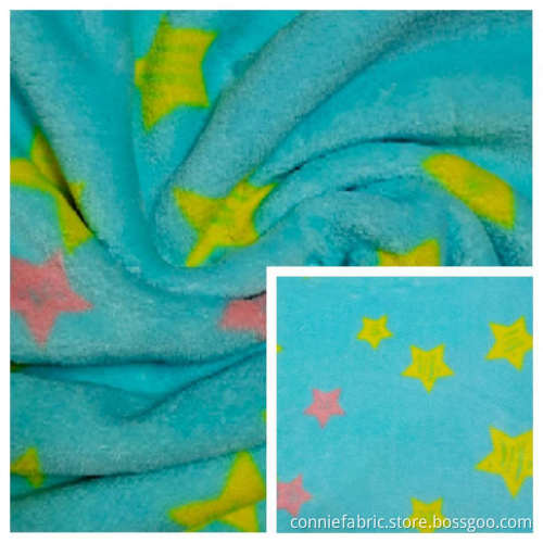 100% Polyester Double Side Flannel Printed Fabric blanket